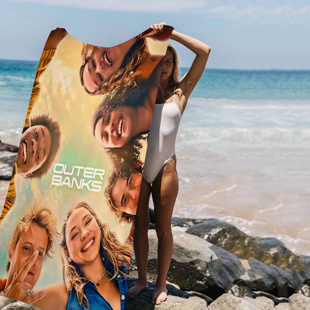 Hot TV O-Outer Banks Microfiber Printed Beach Towel Mountain Climbing Yoga Beach Swimming Running Absorbent Soft Towel