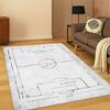 3D Voetbal Witte Voetbalveld Sport Tapijt Vloerkleed voor Woonkamer Bank Huis Slaapkamer Deurmat Decoratie, Speelkamer Antislip Vloerkleed