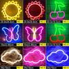 LED Neon Nattlys Skilt Veggkunst Skilt Nattlampe Jul Bursdagsgave Bryllupsfest Vegghengt Neonlampe Hjemmedekor