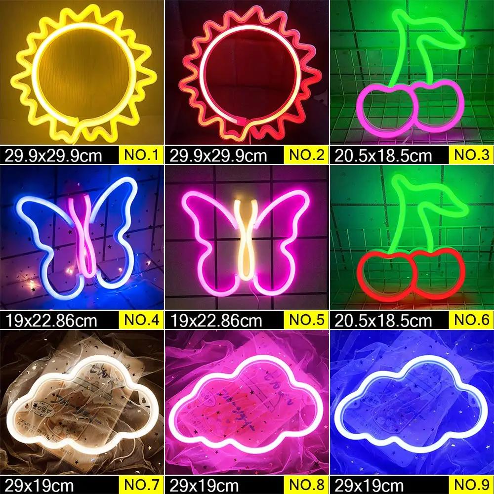 LED Neon Nattlys Skilt Veggkunst Skilt Nattlampe Jul Bursdagsgave Bryllupsfest Vegghengt Neonlampe Hjemmedekor