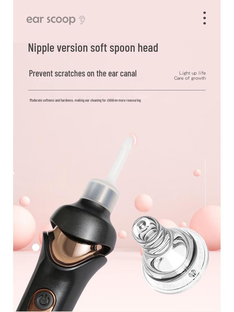 Luminous Portable Ear Cleaning Tool Set for Children - Rechargeable Electric Earwax Remover