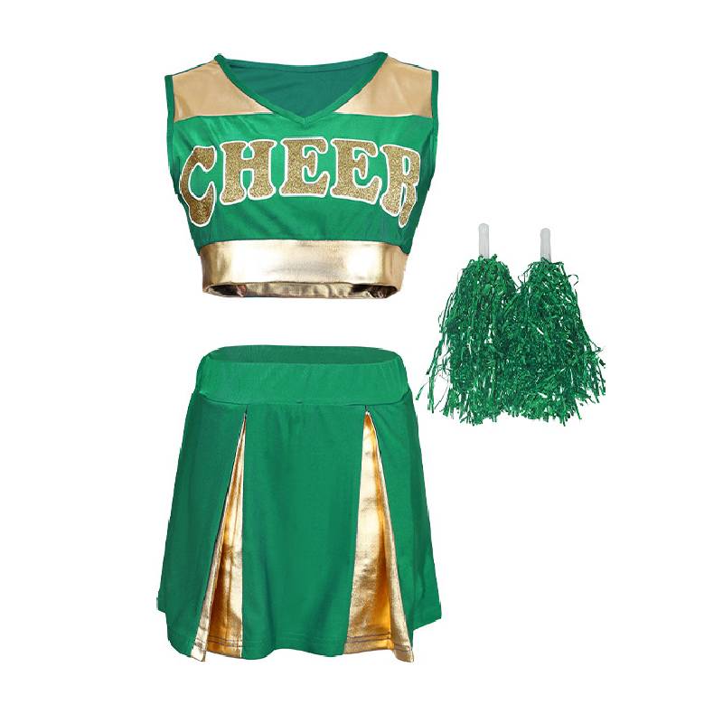 Dance Performance Cheerleading Uniform Short Skirt Suit Halloween Party Gift