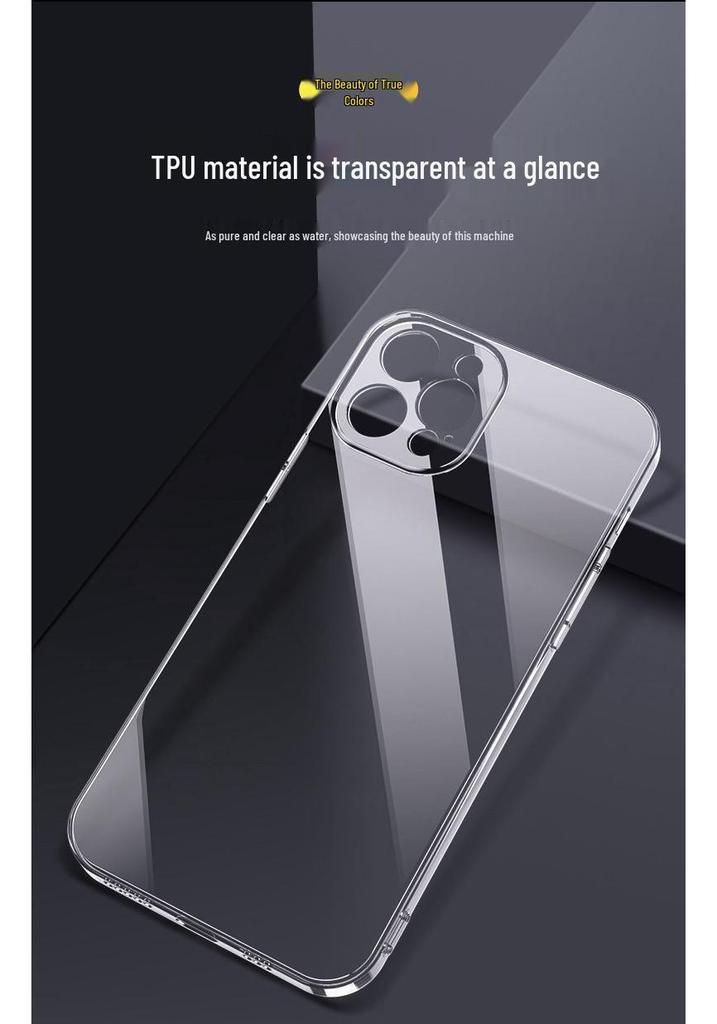 Apple 17 Pro Max iPhone 16E Transparent TPU Full Coverage Silicone Case – Soft & Protective.