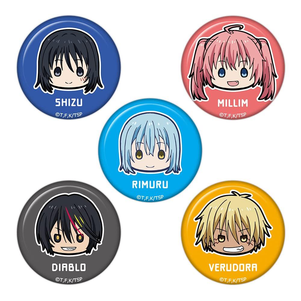 

That Time I Got Reincarnated as a Slime Churu Character Mini Can Badge Set of 5 A Shizu Milim Veldora [Rimuru & & & & Diablo]