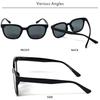 Shiny Black X Smoke Wellington UV Colored Square [FashionBerry] Sunglasses, 99% Protection, Lightweight, Lenses, Sunglasses, Men's, Women's, Unisex,