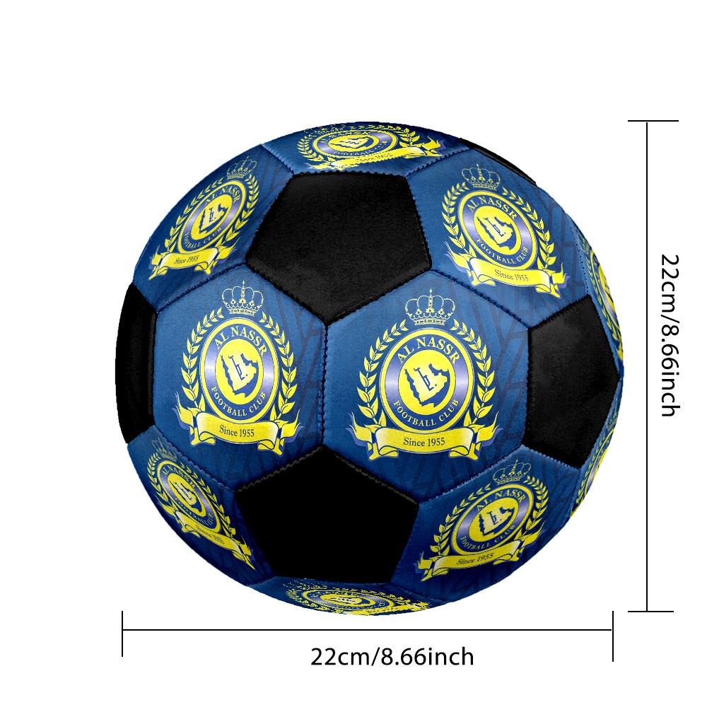 1pc Al-Nassr FC Soccer Ball Size 5 Indoor Soccer Ball Fashion Colorful Backyard Game - Great For Sports Fans Gift HE16