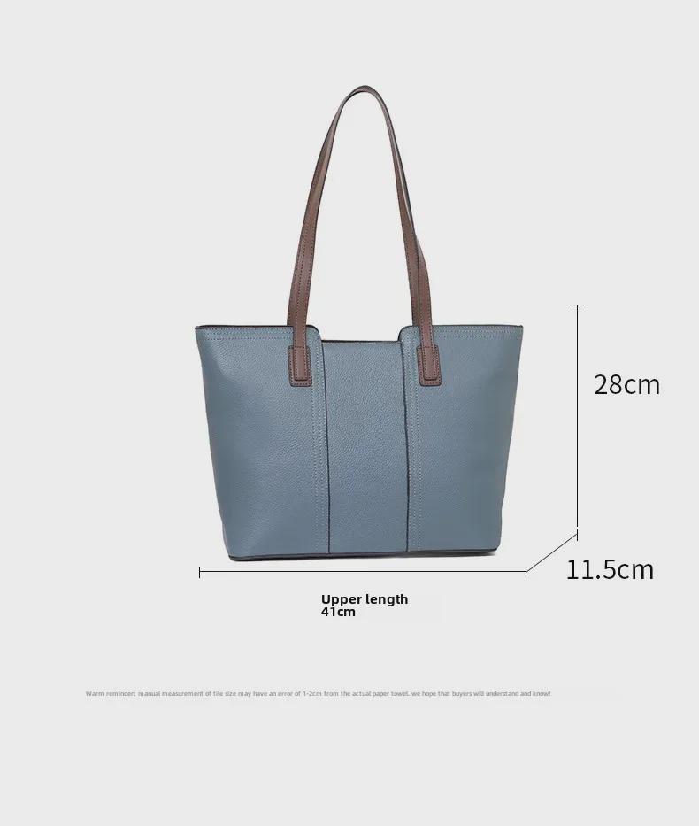 Genuine Leather Women's Large Tote Bag 2025 - New Commuter and Shoulder Bag with Large Capacity for Moms