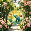 2D Flat Acrylic Puzzle Sun Catcher 83pcs, Sunshine Tulip Little Elephant Theme Sun Catcher Puzzle, Home Garden Decoration, Suitable for Christmas, Tha