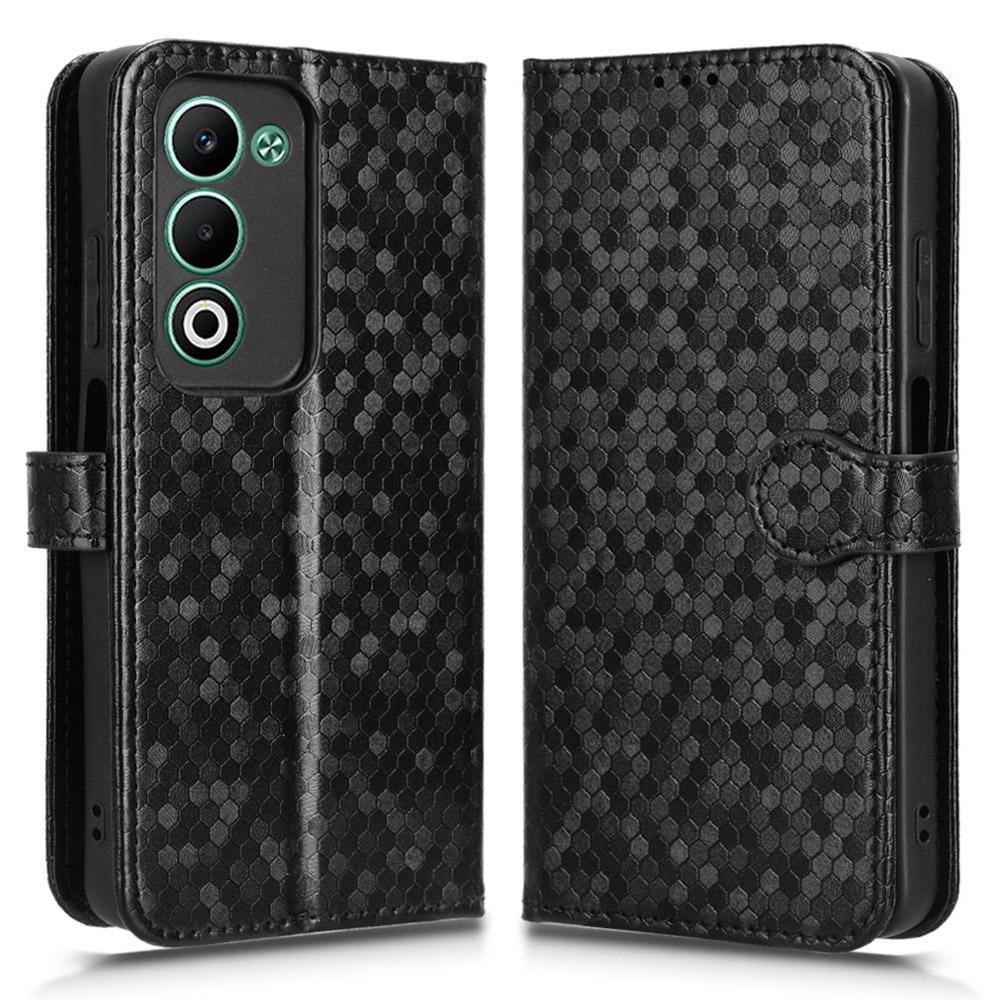 For Oppo A5 5G CPH2735/A5 4G CPH2727 Wallet Case Dot Pattern Imprint PU Leather Phone Cover with Wrist Strap