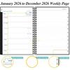 2026 Planner - Weekly & Monthly Planner from January 2026 - December 2026, Planner 2026 with Flexible Cover, Tabs, Inner Pocket, 6.4" x 8.5", Black