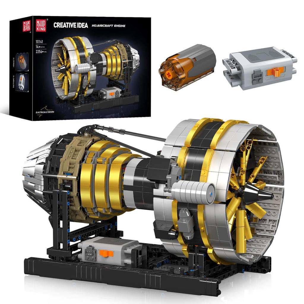 Sada modelů leteckých motorů Mold King 10141, sada upínacích bloků pro technické letecké motory, obsahuje motor a krabici, vhodné pro děti a dospělé
