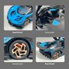 1/32 Bugatti Bolide Miniature GT Die Casting Model Car Metal Alloy Sound & Light Pull Back Children's Toy Car Birthday Gifts Boy