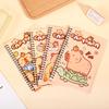 1Pc Random Style Creative Capybara Coil Notebook Cute Cartoon Notebook Horizontal Row Student Stationery Gift