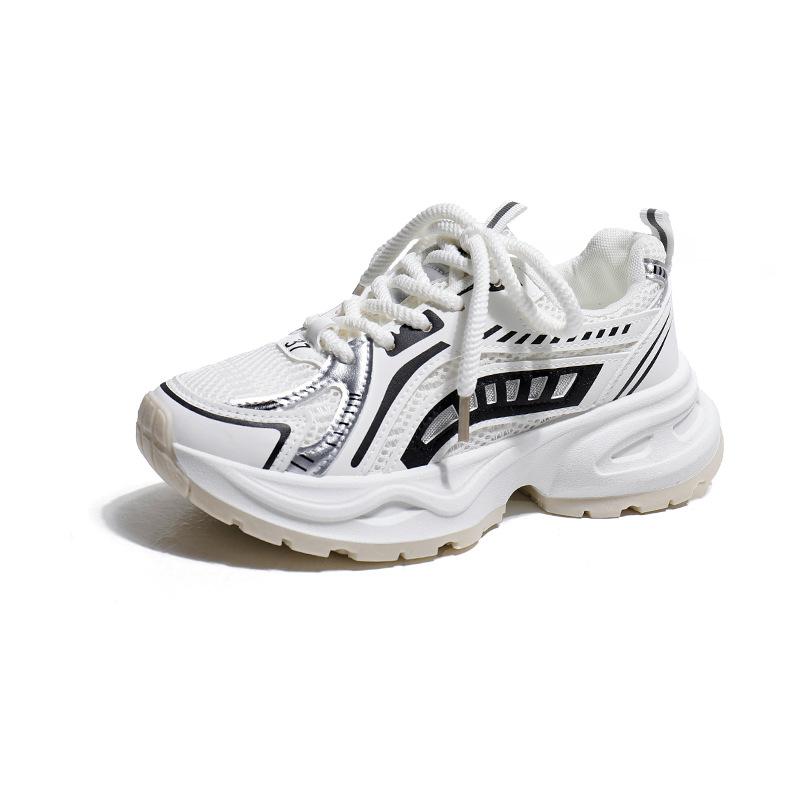 New Women's Shoes Summer Breathable Clunky Sneakers Women's Platform Casual Sneaker Board Shoes Non-Slip Running Shoes Men