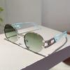 Vintege Oval Sunglasses Men New in Fashion Gradient Casual Shades Women Ins Trendy Brand Design Outdoor Decor Sun Glasses