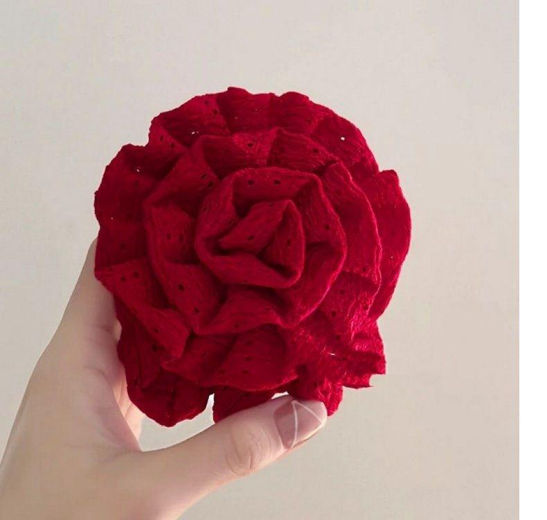 

Резинка-скранч 2024 Роза: Аксессуар для волос высокого класса на осень и зиму