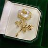 Cheongsam Accessories Romantic Badge Collar Pin Banquet Clothes Pin Fairy Rose Brooches  Unisex
