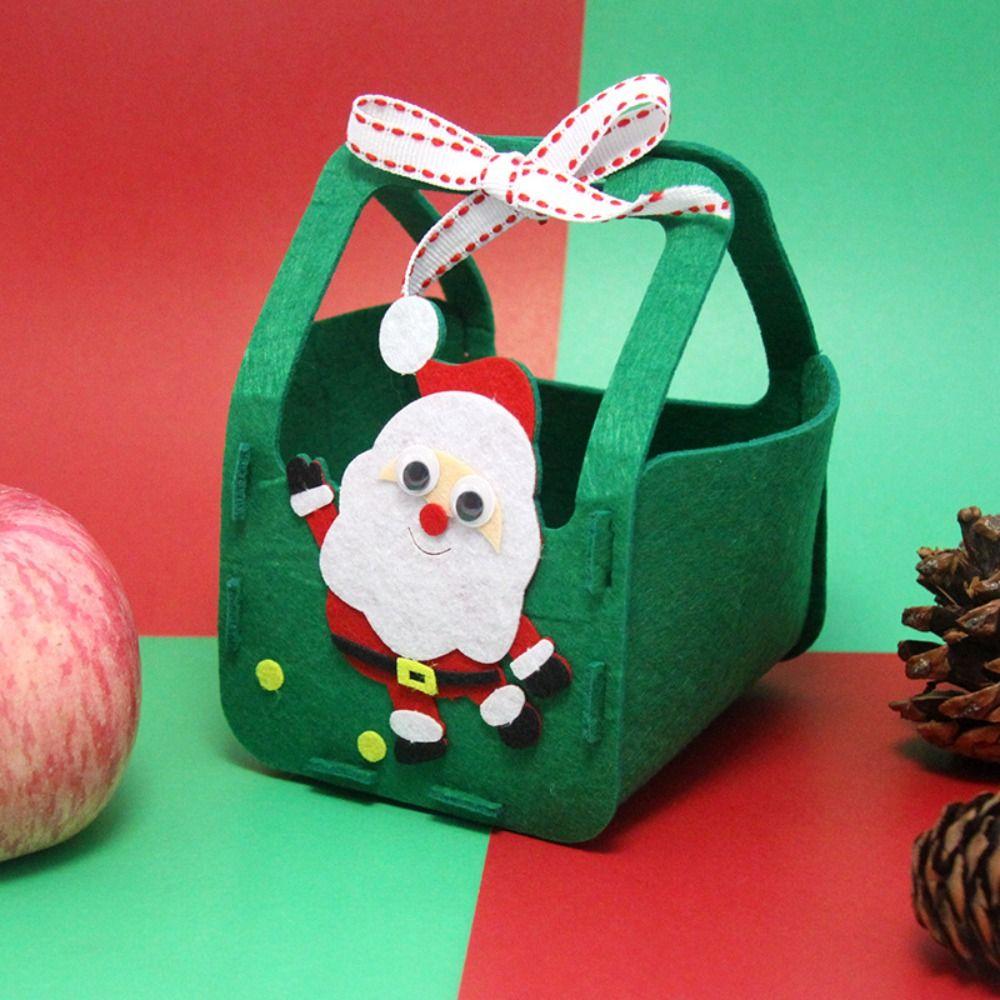 Non-woven Fabric DIY Xmas Candy Bag House Decoracion Snowman DIY Christmas Bag Toy Father Christmas Santa Claus