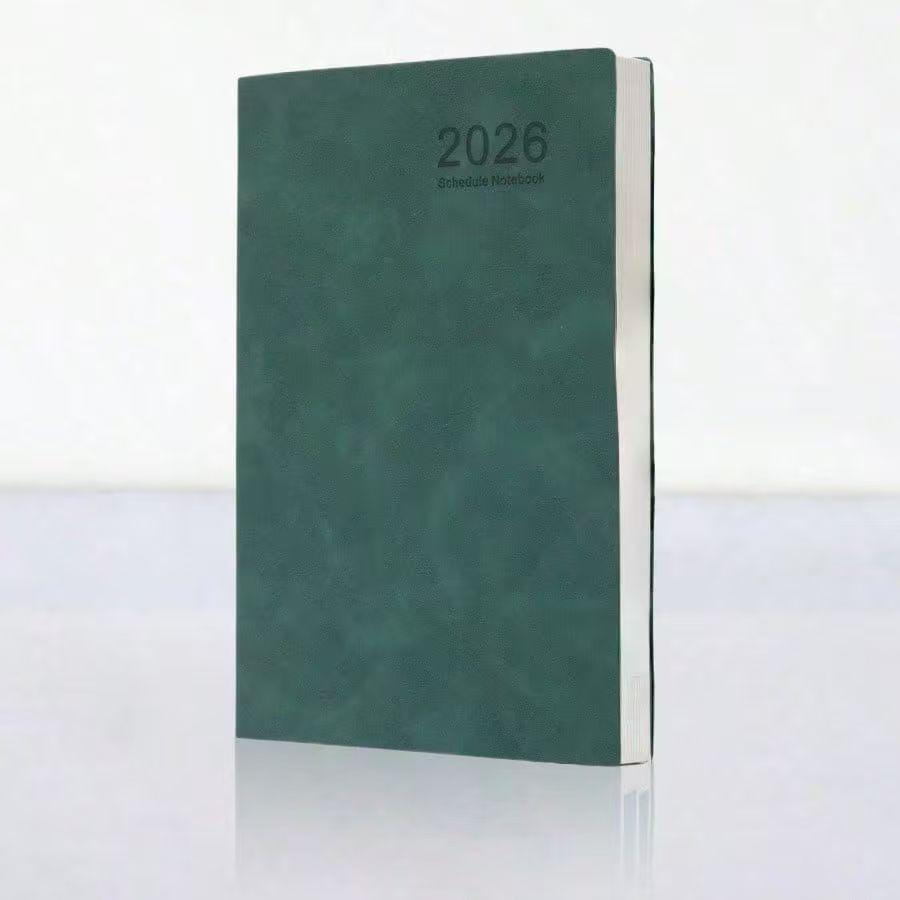 2026 Premium A5 Business Notebook - PU Leather Cover, Customizable Logo & Name Engraving A5 (100 Sheets Lined)