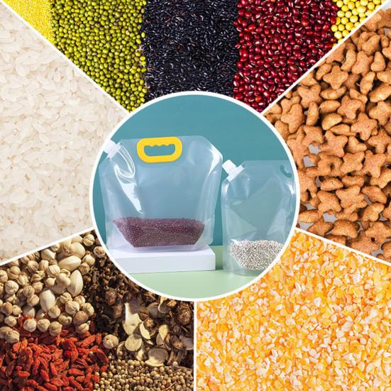 Food Packaging Bag Large Diameter High Capacity Transparent Moisture-Proof Kitchen Fresh-keeping Grain Storage Sealed Bag Home Supplies