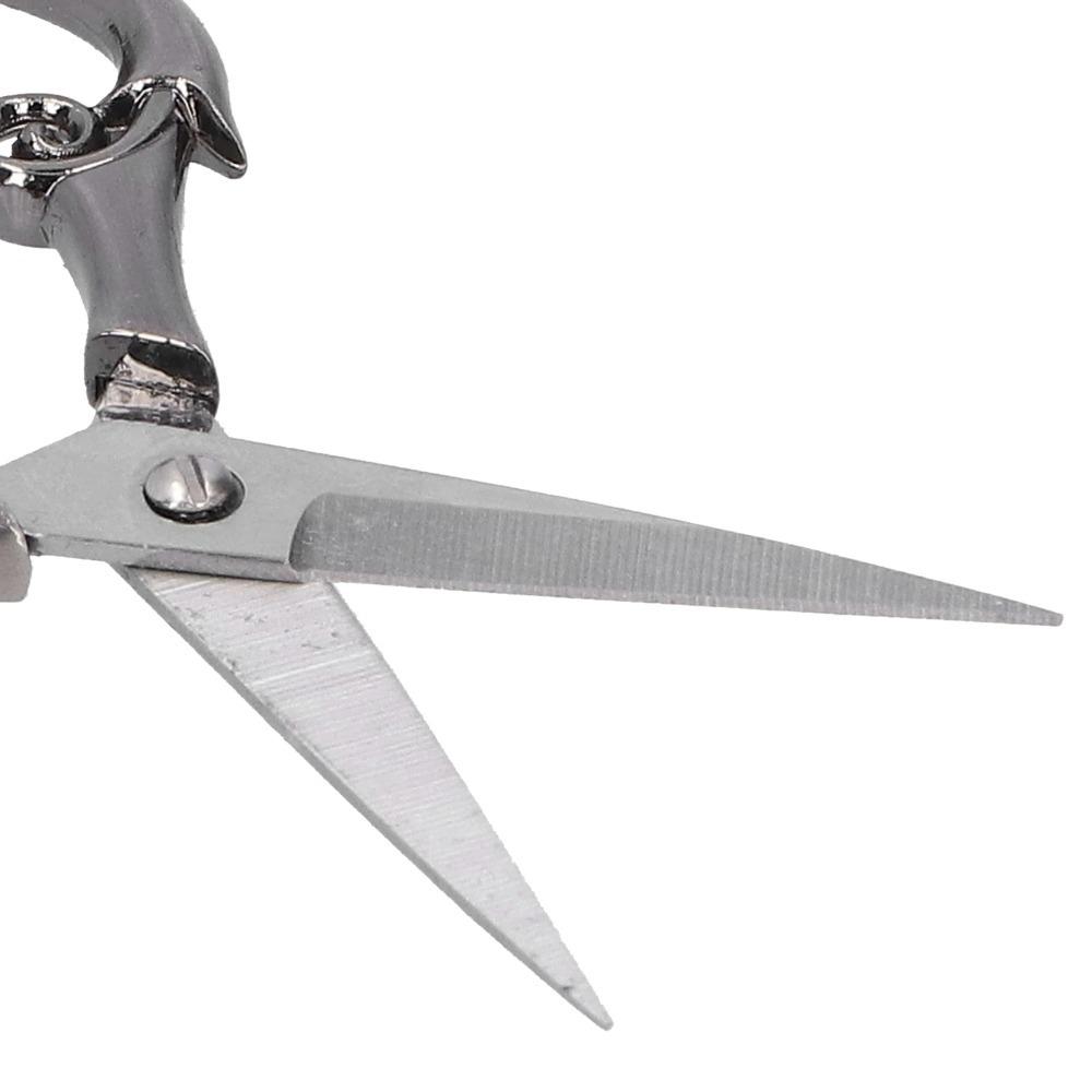 Retro Scissors Stainless Steel Gourd Shape DIY Vintage Small Embroidery Cutting ToolsGray Silver