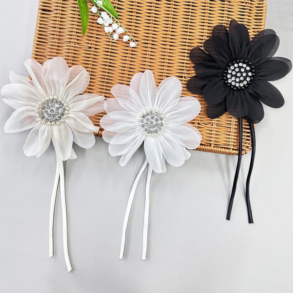 19cm Rhinestones 3D Flower Applique for Handmade Wedding Gown Sewing Flower for Dress Corsage Costume Sewing On Applique