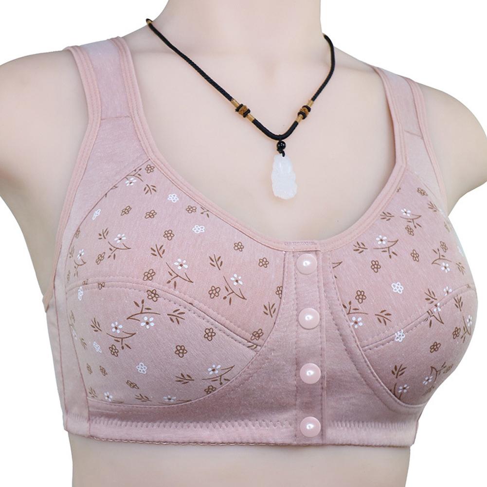 Women's Bra Front Button Closure Shockproof Underwear Push-up Bra Soft Breathable Anti-snagging Brassiere Intimates Wear