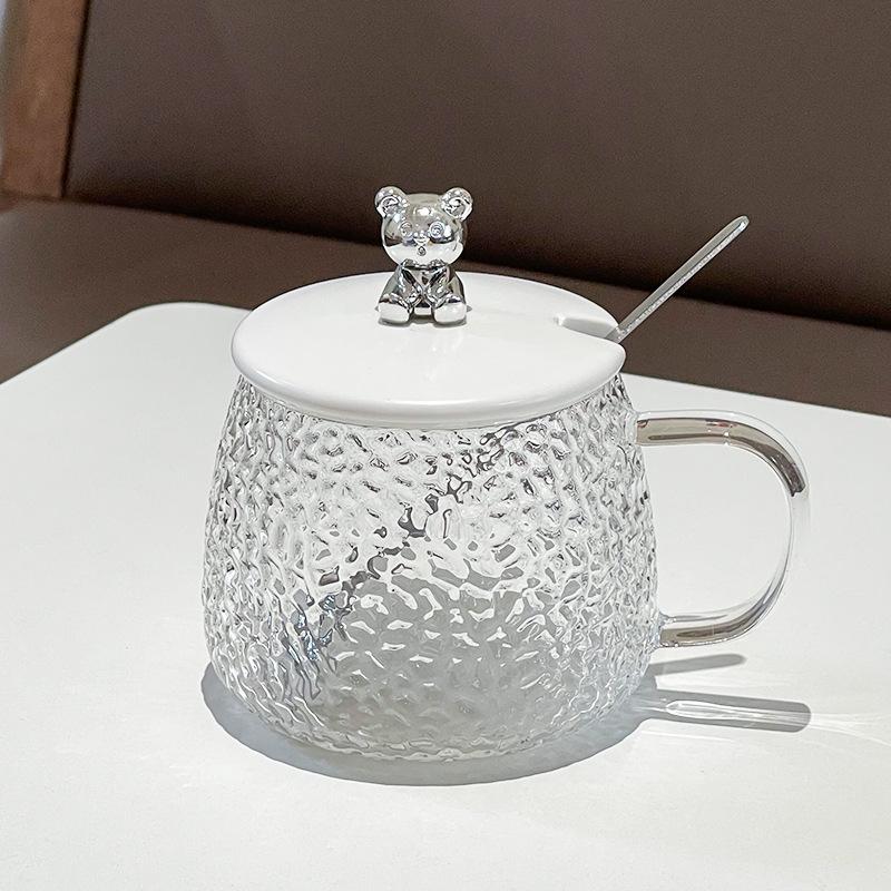 

Высококачественный стакан для воды с крышкой, бытовой термостойкий стакан для завтрака, молока, кофе, креативный подарок 301-400ml