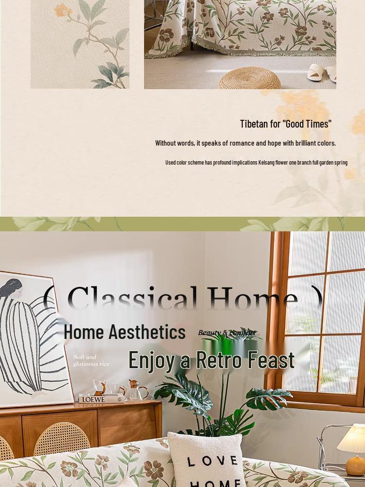 2025 Pastoral Sofa Cover: Non-slip, All-Season Wrap