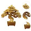 Chinese Money Tree Table Ornament Resin Figurine Lucky Tree Sculpture 6.8x3.5x7.6inch for Bedroom
