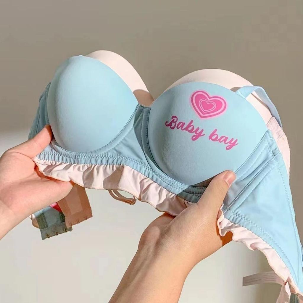 Girls Cute Push Up Bras Sweat Underwear Wireless Lingerie Backless Bras For Women Bras Lace Wide