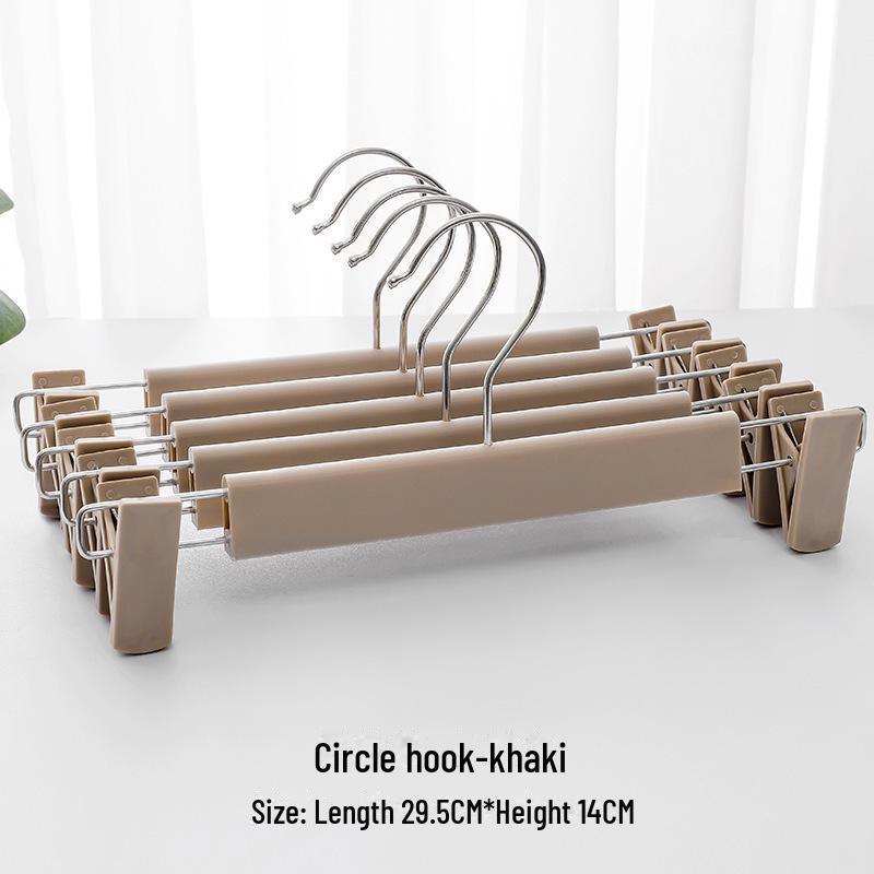 

Вішалка для одягу з антиковзким пластиковим покриттям із затискачами для чоловічих та жіночих штанів, чорна