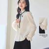 VICTORIA&VERA Women's French Palace Style Lace Blouse