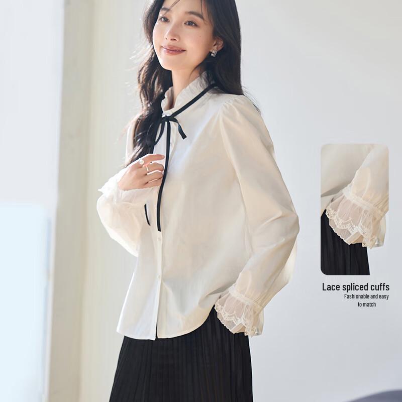 VICTORIA&VERA Women's French Palace Style Lace Blouse