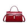 Aidrani Genuine leather cowhide crocodile handbag pattern pillow large capacity bright surface lady single shoulder cross-body