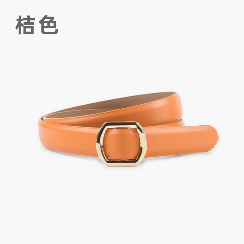 

Женский кожаный ремень из коровьей кожи, женский ремень, повседневные брюки, джинсы, женский декоративный ремень высокого класса 105cm оранжевый