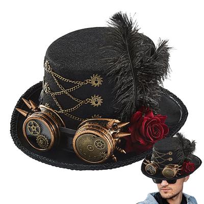 Steampunk Hats Steampunk Headwear With Goggles Design Adjustable Headwear For Outfit Costume Renaissance Fairs Circus Cosplay