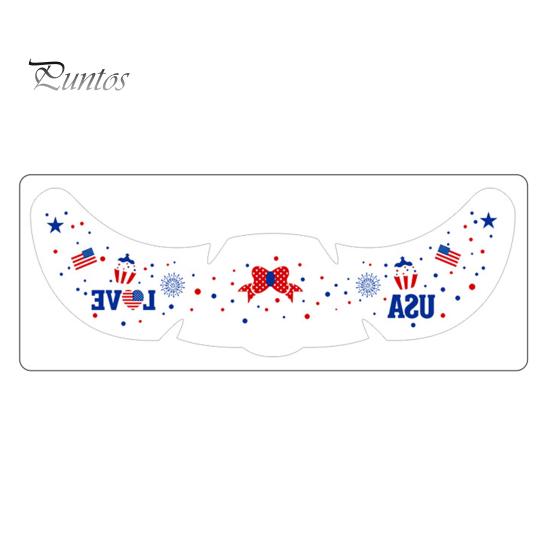 Holiday Tattoo Stickers Waterproof Freckle Tattoos Stickers, USA Flag Face for Independence Safe Skin Decals Day, Patriotic Temporary Body Art