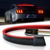 Universal Car Spoiler Light Strip, 50 Inch LED Third Brake Light Bar for Cars Rear Spoiler Lip,Trunk Roof Wing, Carbon Fiber Red Sequential Light
