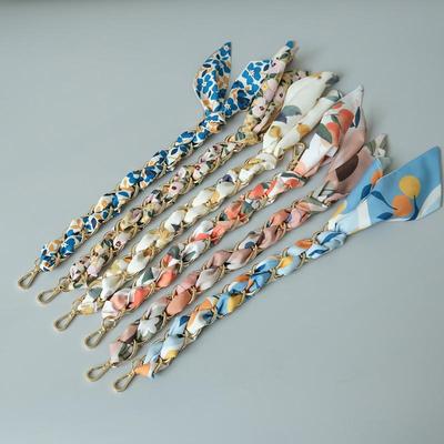 Nuova moda primavera estate borsa da donna accessoria parte catene staccabile ricambio floreale sciarpa in cotone seta cinturino catena da donna