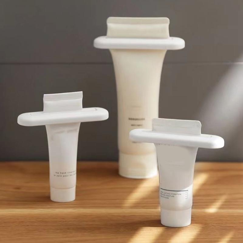 10Pcs Plastic Toothpaste Tube Squeezer Dispenser Face Cleanser Cosmetic Paint Hand Cream Clip Holder for Bathroom
