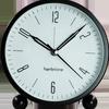 4 Inch Round Alarm Clock With Night Light Silent Large Digital Display Bedside Alarm Clock