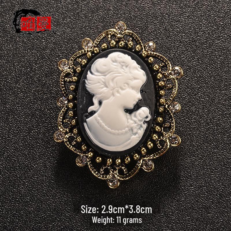 

Брошь-портрет из страз Vintage Palace для девочек — идеально подходит для свитера, пальто или куртки