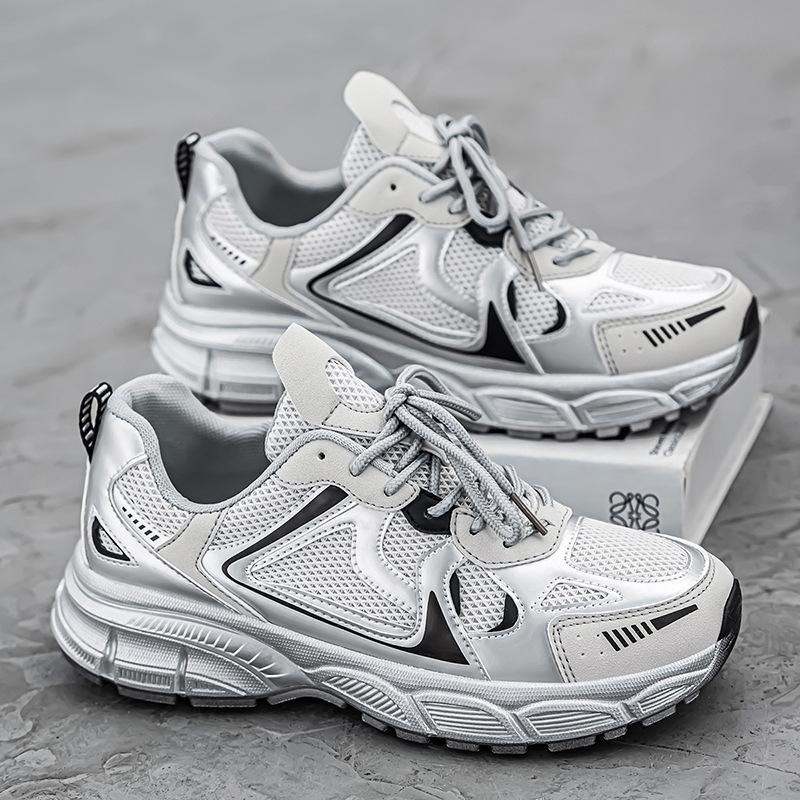 

Мужские кроссовки на мягкой подошве, из новой дышащей сетки, весенне-осенние, кроссовки для папы, на платформе, студенческие спортивные, для отдыха, модные, универсальные, трендовые 39 серый