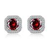 Hot-selling crystal zircon stud earrings slightly inlaid with white diamonds, fashionable and simple earrings for women