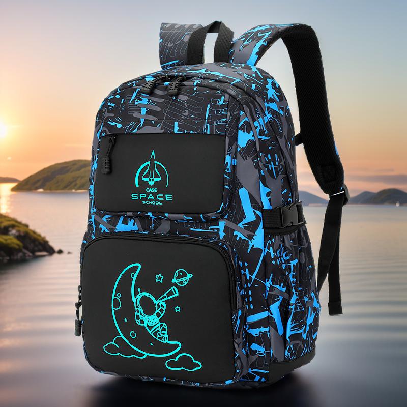 Lightweight Waterproof Kids School Backpack for Boys School Bag Grade 3-6 Large Capacity Casual Travel Shoulder Bag for Students