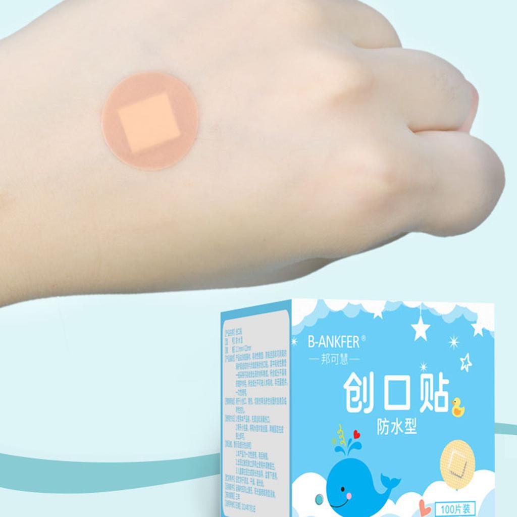 Cute Waterproof Kids Bandages Cartoon Breathable Round Mini Vaccine Wound Plasters for Baby Injection Care 100pcs/20pcs