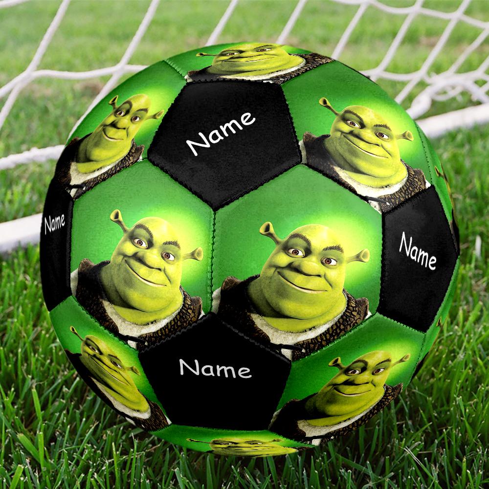 Custom Name Shrek Theme Size 5 Soccer Ball, Suitable for Both Indoor and Outdoor Matches, a Gift Suitable for Everyone.