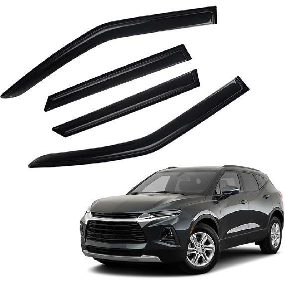 In-Channel Rain Guards Compatible With 2001-2005 Sport Trac 1997-2001 Mercury Mountaineer 1991-2001 Explorer Side Window Visor Wind Deflector Vent