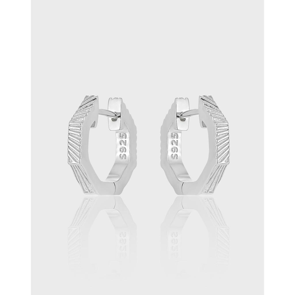 Melynn Minimalist Hoop Earrings Sterling Silver 925 Earrings Gold Plated Silver Jewelry Geometric Earrings for Women